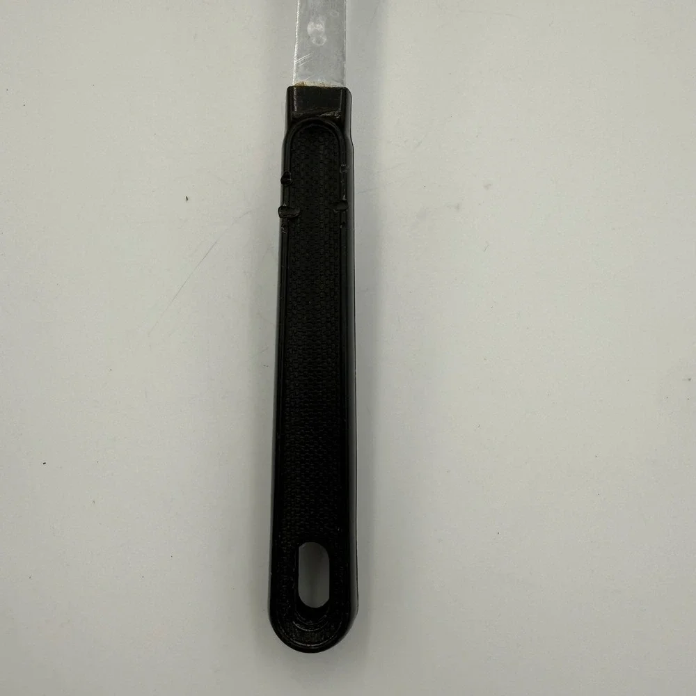 Vintage EKCO USA Slotted Spatula Stainless Steel Black Handle 11.5 Inch Turner